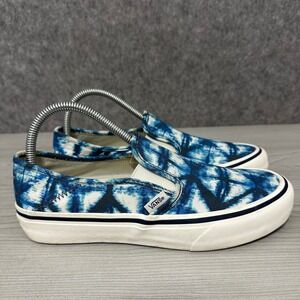 Vans Classic Slip On Shoes Tie Dye Indigo Dress Blues‎ Women's 8.5